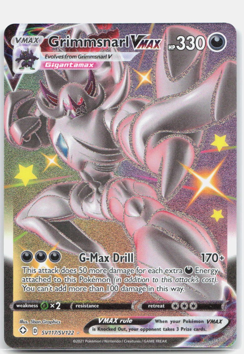 Grimmsnarl VMAX SV117/SV122 Holo VMAX Rare Shining Fates Shiny Vault Pokemon NM