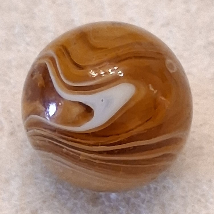 Peltier  Honey Amber Brown & White   Slag  11/16 Mint Condition