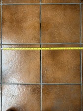6.5 SQM OF Rust Red Glazed Floor Tiles, 10mm Thick. New Condition