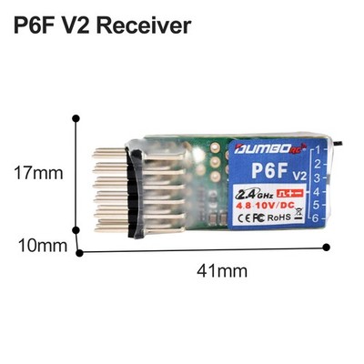 Receptor 2.4G RC DUMBORC Receptor DUMBORC X6F/X6FG 2.4G - Compatible Con Transmisores X4, X5, X6, X6P RC RC 2.4G Receptor