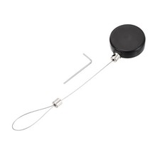 1.8ft Retractable Cable Security Lock with Latch Wrench, Black