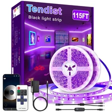 115FT Black Light Led Strip App Control, Black Light for Glow Party with Remo...