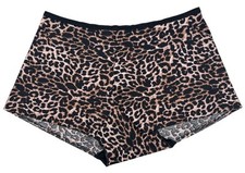 SOMA Women s Boyshort Size M Vanishing Edge Microfiber Panty Brown Animal Print