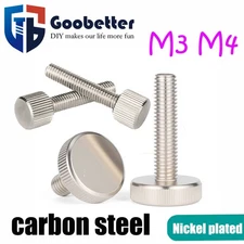 Knurled Thumb Screws Nickel plated M3 M4 Hand Grip Knob Bolts Screw