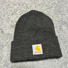 Carhartt A18 Beanie Watch Hat Acrylic Gray Winter pull on knit cap ONE SIZE