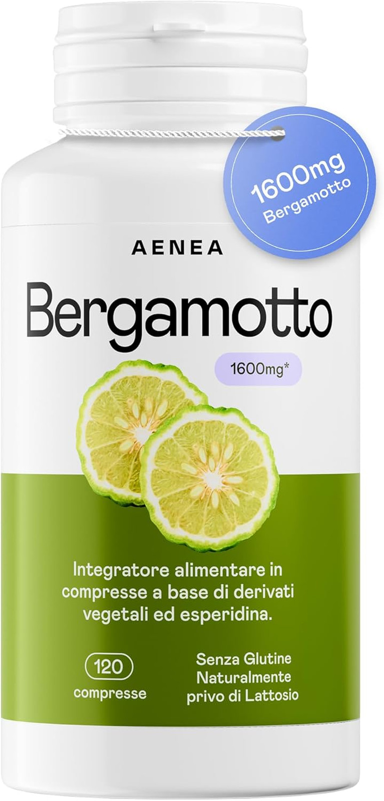 Bergamotto Integratore 1600mg 120 Cps | Supporto Metabolico e Lipidico