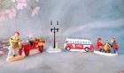 4~Coca Cola Town Square Collection Figurines & 1 Dept 56 Light Pole~Signed
