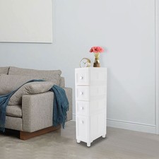 Narrow Slim Storage Cabinet, Bathroom Organizer Bathroom Floor Storage Cabinet