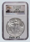 Pack of 5 - All 2013 *NGC MS 70 American Silver Eagle