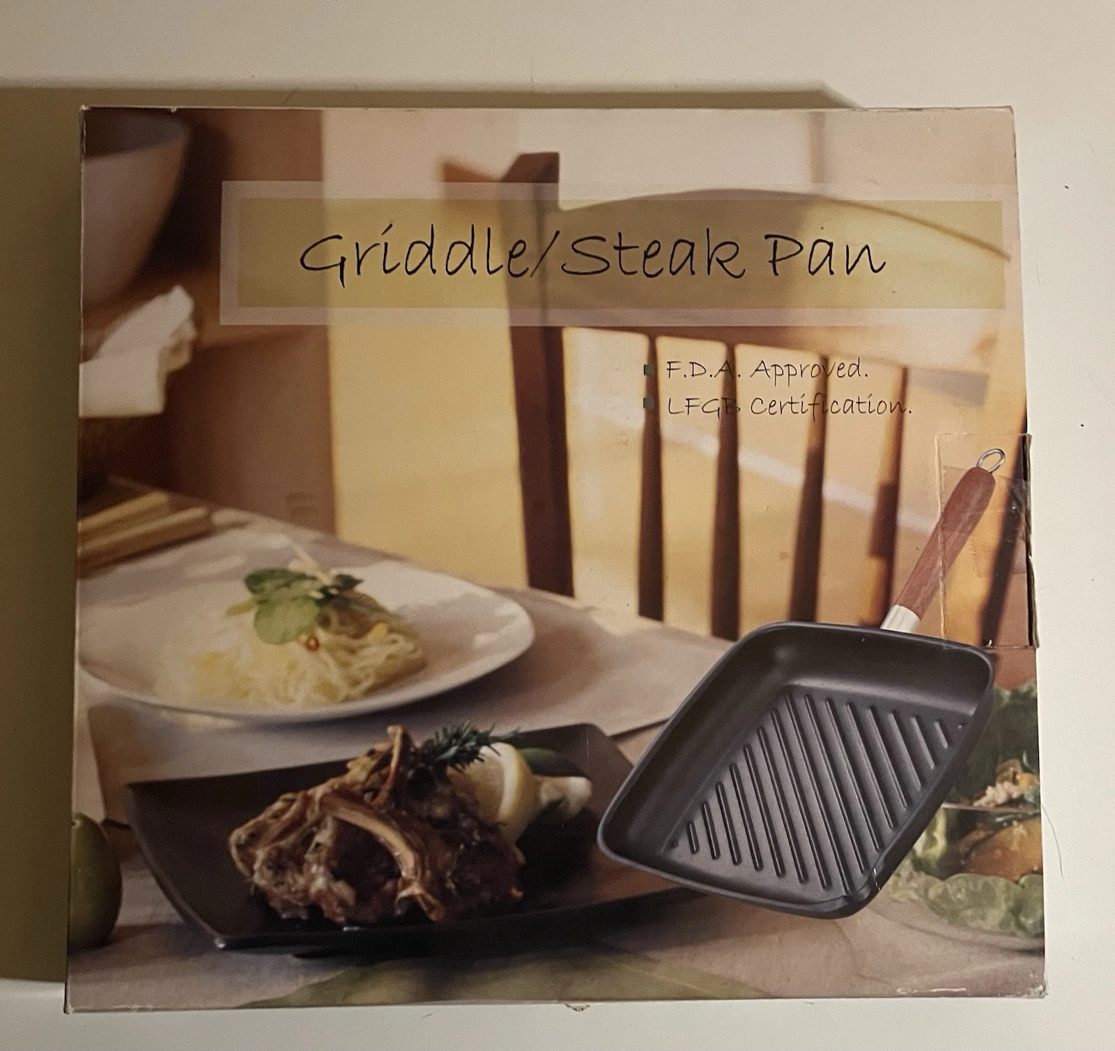 New-Griddle/Steak Pan #8273 Gas Electric Ceramic Induction Halogen Safe