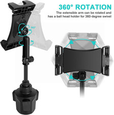 Car Cup Holder Tablet Mount  Phone Cradle Stand Truck for Ipad Pro 11/12.9 A...