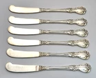 6 Towle OLD MASTER Flat Butter Knives 5 3/4" - NO MONO - 162g