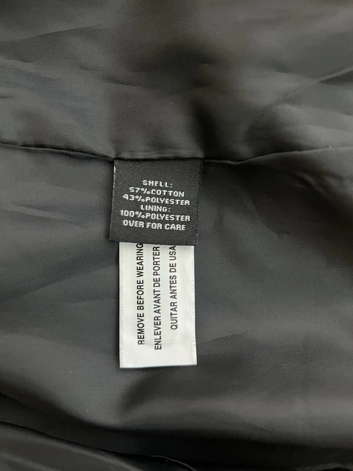 Relativity Women's Size Large Trench Coat Jacket White Black Button Up x57 - Image 4 of 4