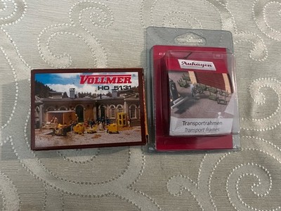 VOLLMER HO 5131 POSTAL ACCESSORIES KIT AND AUHAGEN TRANSPORT FRAMES