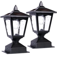 Solar Post Lights Outdoor, Solar Lamp Post Cap Lights, Waterproof Fence Post ...