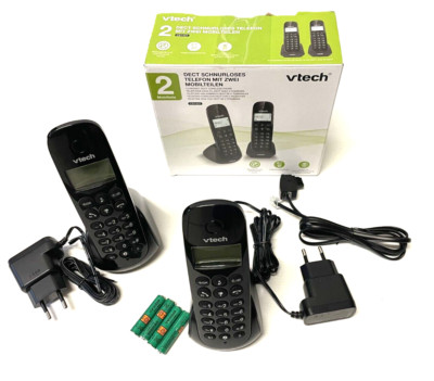 VTech CS1401 DECT Schnurlostelefon mit Anrufersperre 2 Telefon Gebraucht R1613