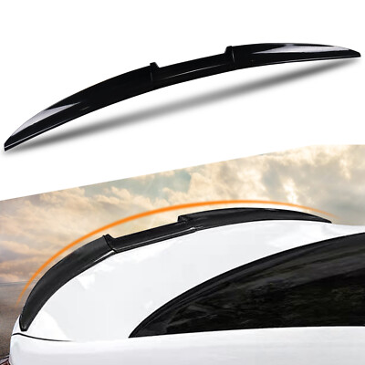 For Mazda 2 3 6 MX-5 Sedan Adjustable Rear Trunk Spoiler Wing Lip Glossy Black