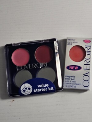 Covergirl Starter Kit - Magnetic Color Pots Rose Quartz, Vintage Wine Pure Gloss