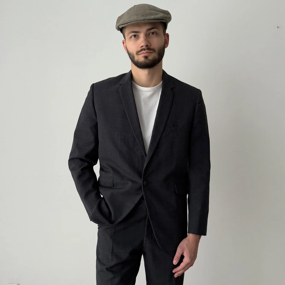 Traje británico vintage de dos piezas de lana de dos botones 'Burton' de la década de 1950 talla S Foto 2 de 4