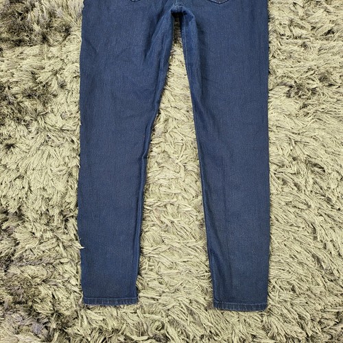 Spanx Jeans Women's Large Blue Denim Cotton Elastic Stretch Casual High Waist - Picture 19 of 21