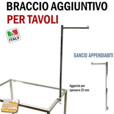 BRACCIO APPENDIABITI ATTACCAPANNI ESPOSITIVO NEGOZI VESTITI X TAVOLO STENDER AGG