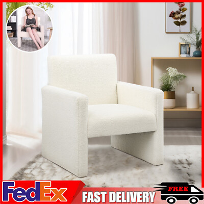 Modern Accent Sofa w/ Arms Upholstered Reading Armrest Chair for Living Room USA