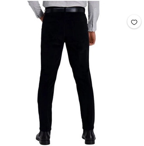 Kenneth Cole Reaction Mens Slim Fit Stretch Corduroy Pants Black 33 x 32 - Picture 3 of 6