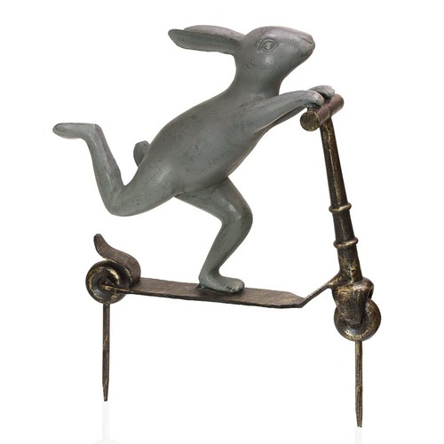 Attractive Innovative Design Scooter Cute Bunny Garden Sculpture For Home - Picture 2 of 3