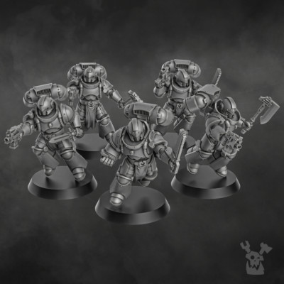 5er Set Space Knights Storm Squad - Dakka Dakka Store/Sci-Fi/Tabletop Miniatur