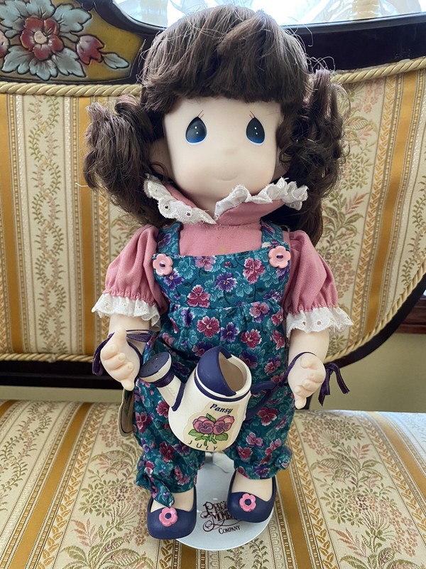 Precious Moments Doll Garden of Friends July Pansy 12” #1461
