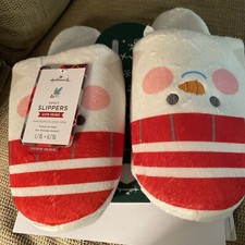 Hallmark Adult Christmas Snowmen Slippers with sound New with tags Size L/XL