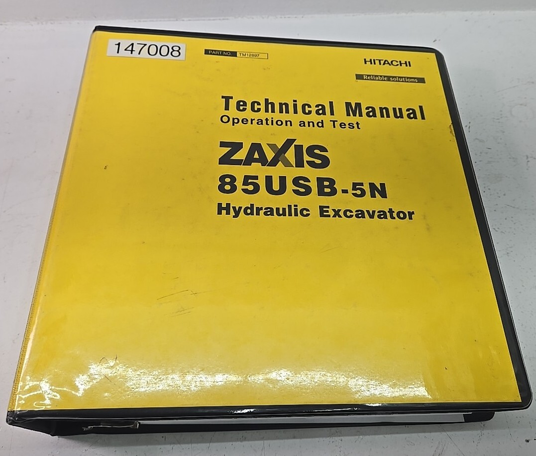 HITACHI ZAXIS85USB-5N EXCAVATOR OPERATION TEST SERVICE