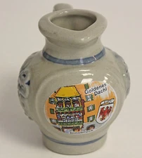 Vintage Mini Pitcher Pottery Grapes Goldenes Dachi, Tirol Innsbruck Austria