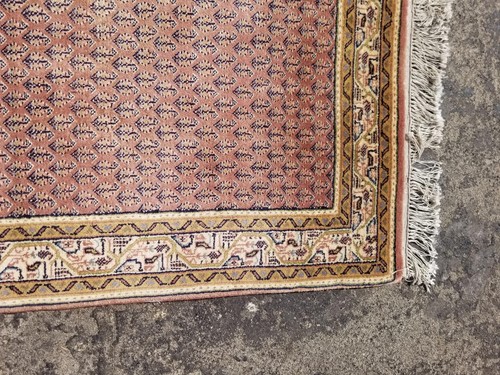 Tapis vintage traditionnel fait main Sarouk Mir laine multicolore soldes 54x39 pouces