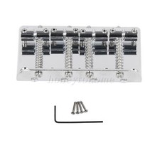 Chrome 4 String Vintage Bass Bridge For Electric Bass Guitar