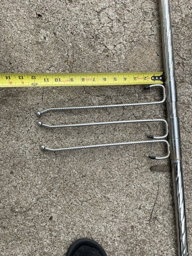 Vintage MCM Tension Towel Holder Hanger Chrome Pole Bathroom Laundry Room - 第 6/6 張圖片