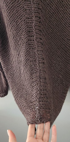 Isabel Benenato Unisex Superfine Alpaca Wool Open Knit Sweater Brown! One Size - Picture 5 of 7