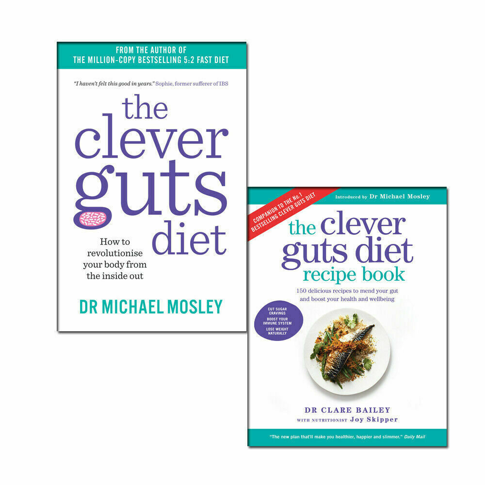 Clever Guts Diet Recipe 2 Books Collection Set By Michael Mosley & Clare Bailey