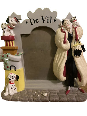 Disney s 101 Dalmations Photo Frame *De Vil* Cruella Resin Frame, Rare