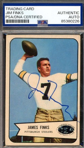 Jim Finks PSA DNA Signed 1954 Bowman Autographed