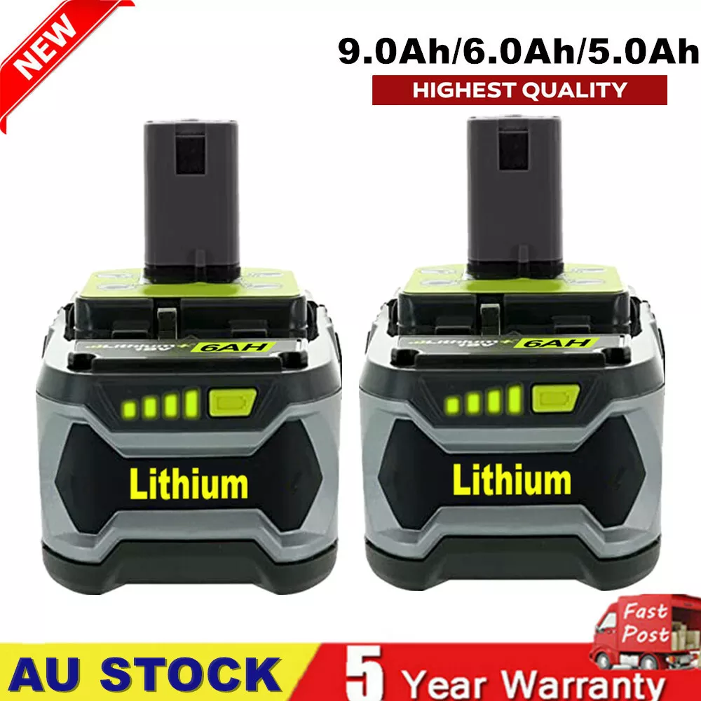 6.0Ah 5.0Ah 18V Battery For Ryobi ONE PLUS RB18L50 RB18L40 P108