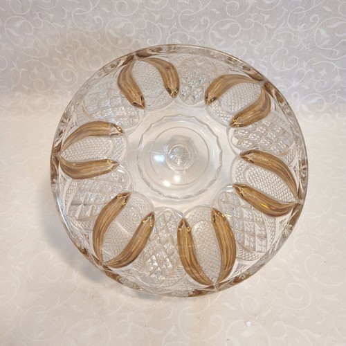 Antique 1897 EAPG Tarentum Glass Butter Dish Dome Harvard Yard Gold Trim - Picture 5 of 8