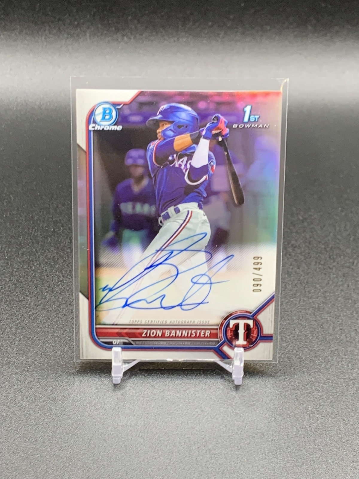 2022 Bowman Chrome Zion Bannister CPA-ZB 1st Refractor Auto /499 | Texas Rangers