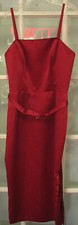 Red satin dress Ladies size 10 ladies womens spaghetti strap strapless formal