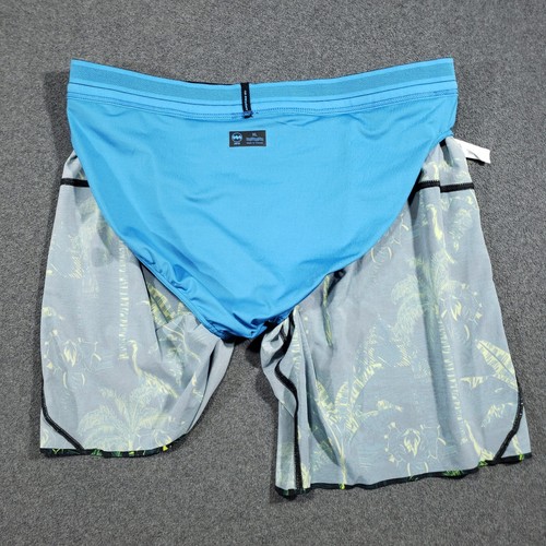 Janji AFO Middle Shorts Mens XL Black Green Brief Lined Zip Pocket - 第 10/11 張圖片