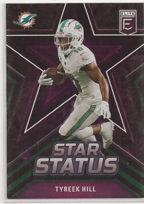 2023 Donruss Elite Tyreek Hill STAR STATUS GREEN #12 Miami Dolphins NFL