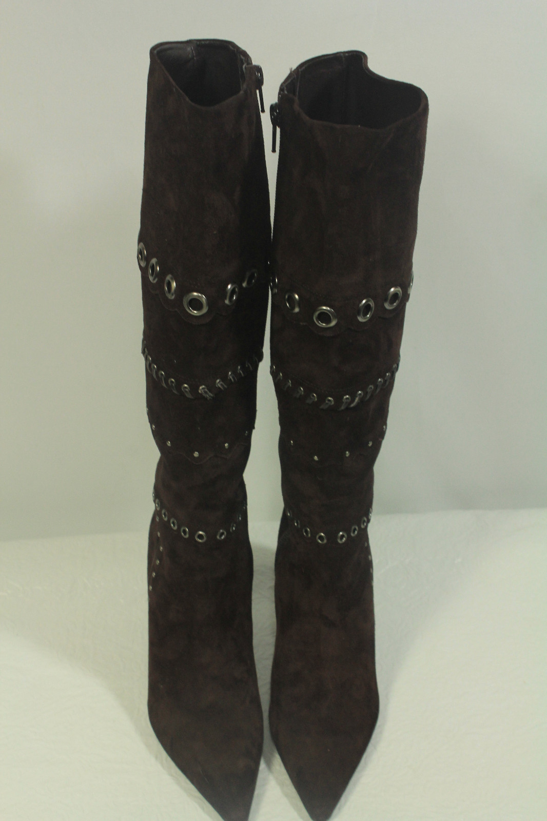 Antonio Melani Brown Knee High Womens Boots Size 5.5 M Leather Heels Antonio Melani Brown Knee High Womens Boots Size 5.5 M Leather Heels