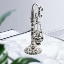 1pc Incense Burner with Lid Christian Ash Catcher Art Piece Censer Bedroom Decor