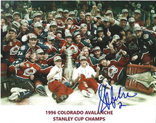 SYLVAIN LEFEBVRE Signed 8.5 x 11 Photo Signed REPRINT Hockey COLORADO AVALANCHE