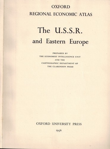 1956 USSR Eastern Europe Russia Oxford Economic Atlas Maps Eurasia Economy - Picture 2 of 3